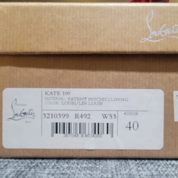 Excellent Condition Christian Louboutin SO KATE 100 Metallic Loubi Red Heels! - Picture 15 of 16